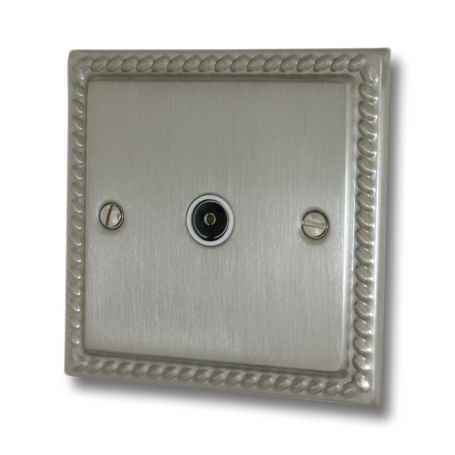 Georgian Satin Nickel 1 Gang Coax Point