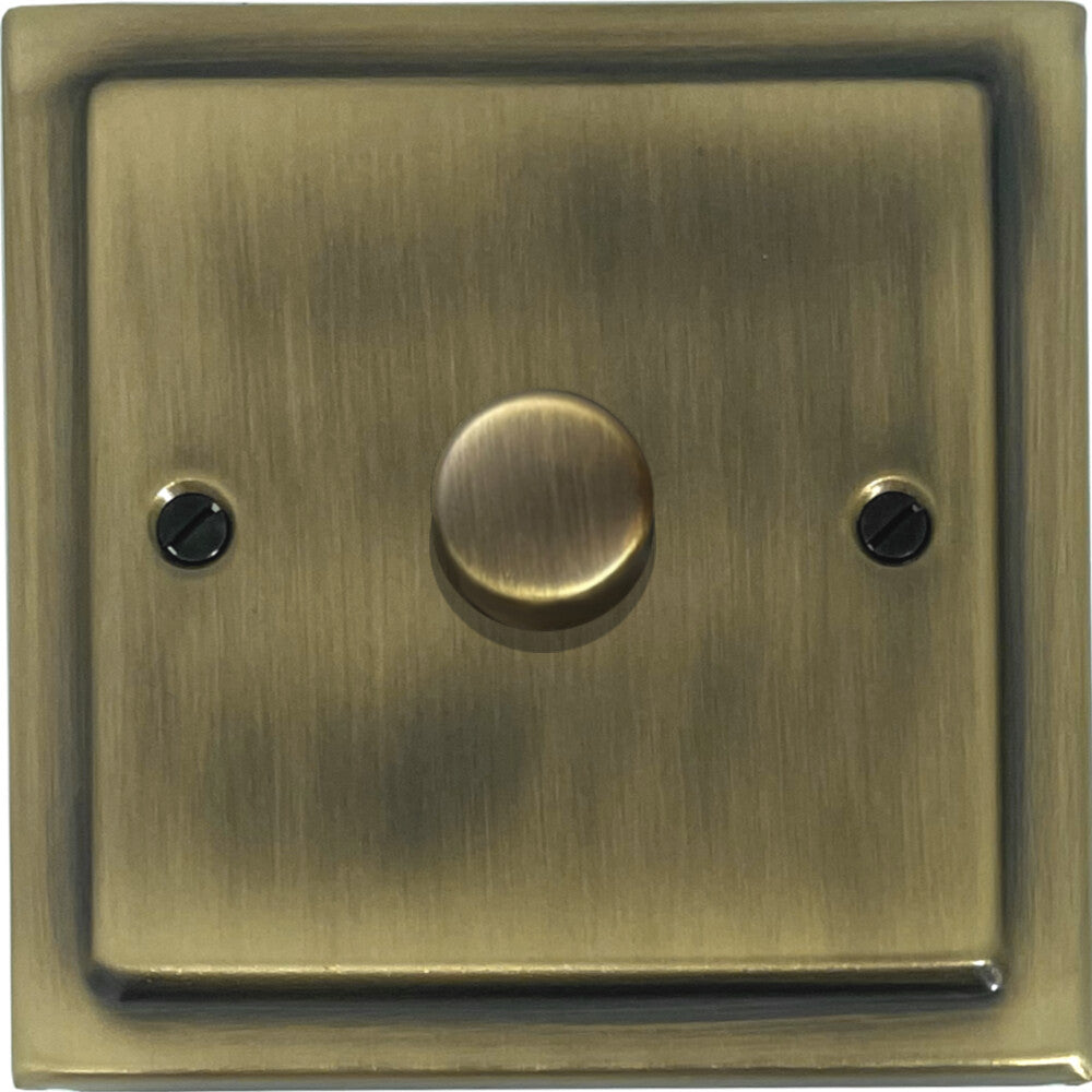 Victorian Light Antique Brass 1 Gang LED Dimmer