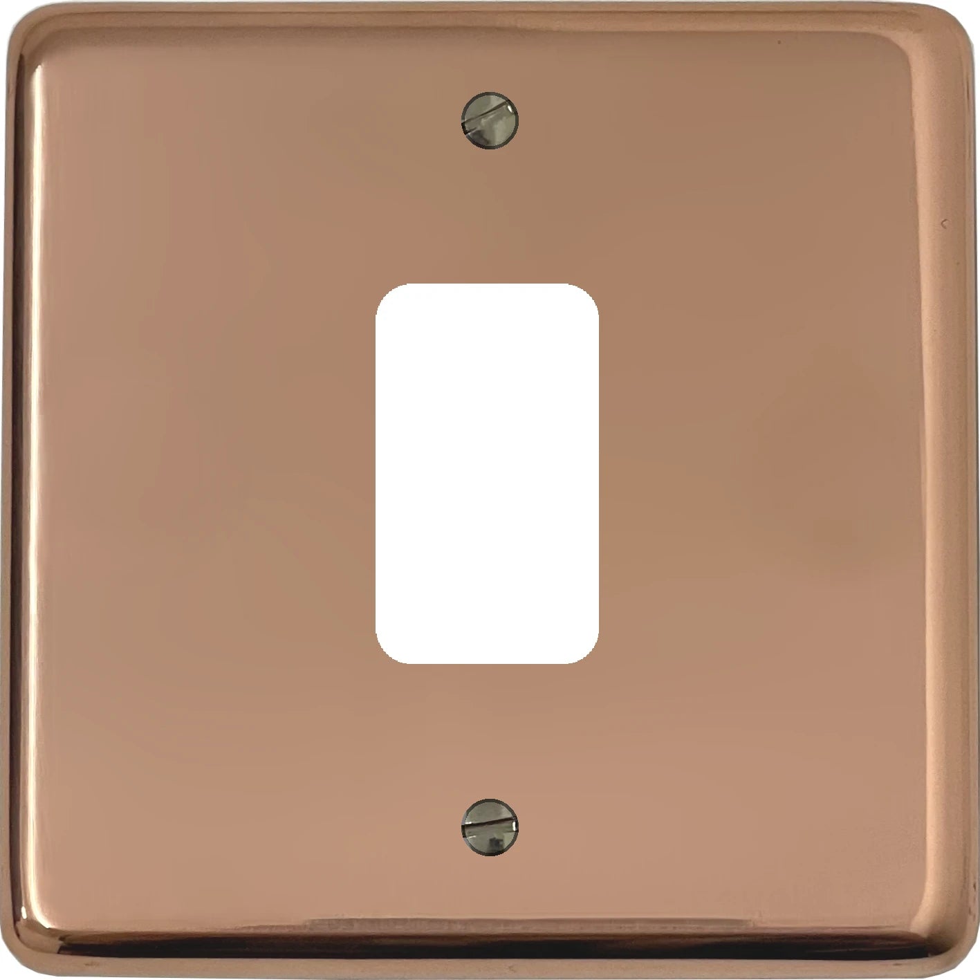 Contour Bright Copper 1 Gang Grid Plate