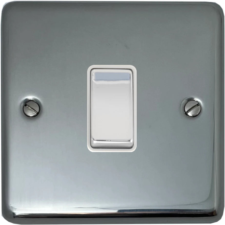 Contour Polished Steel 1 Gang 2 Way Switch