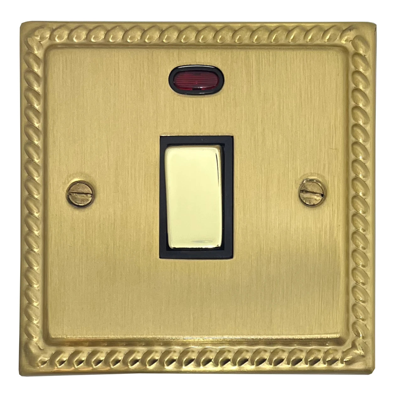 Monarch Satin Brass 20 Amp Dp Switch & Neon