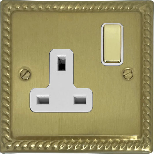Monarch Satin Brass 1 Gang Socket