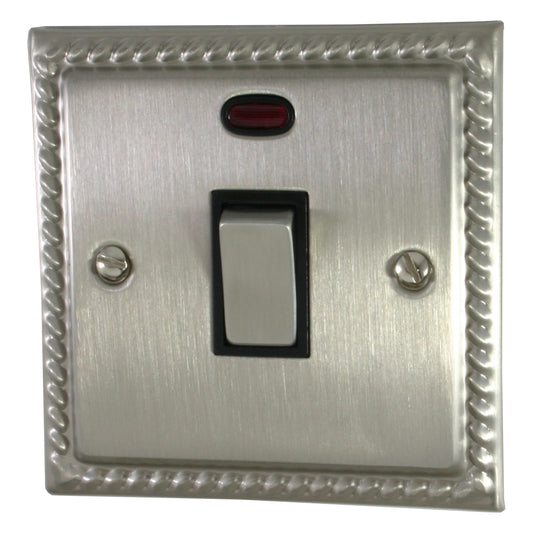 Georgian Satin Nickel 20 Amp Dp Switch & Neon