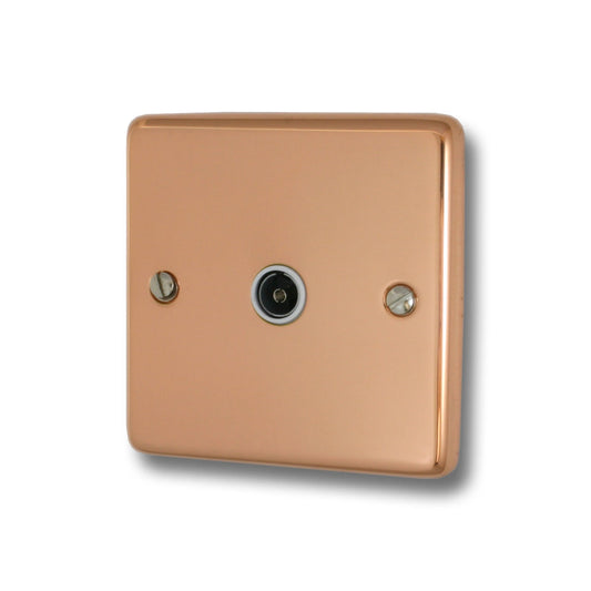Contour Bright Copper 1 Gang Coax Point
