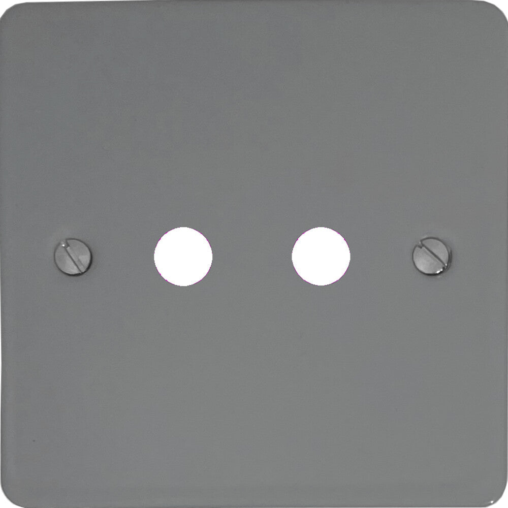 Flat Light Grey 2 Gang Grid Toggle Plate (Plate Only)