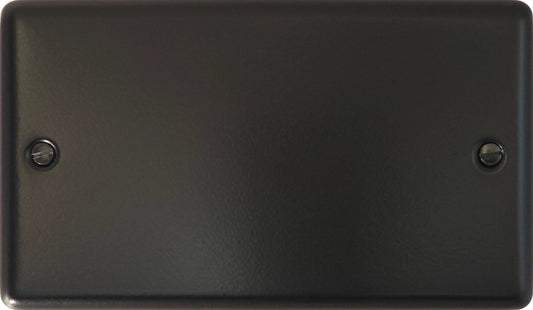 Contour Flat Black 2 Gang Blank