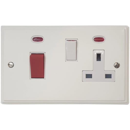 Victorian Flat White Cooker & Socket