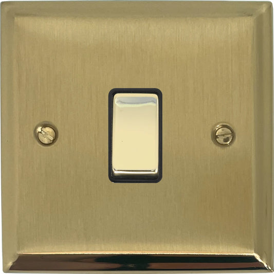 Deco Satin Brass 1 Gang Switch
