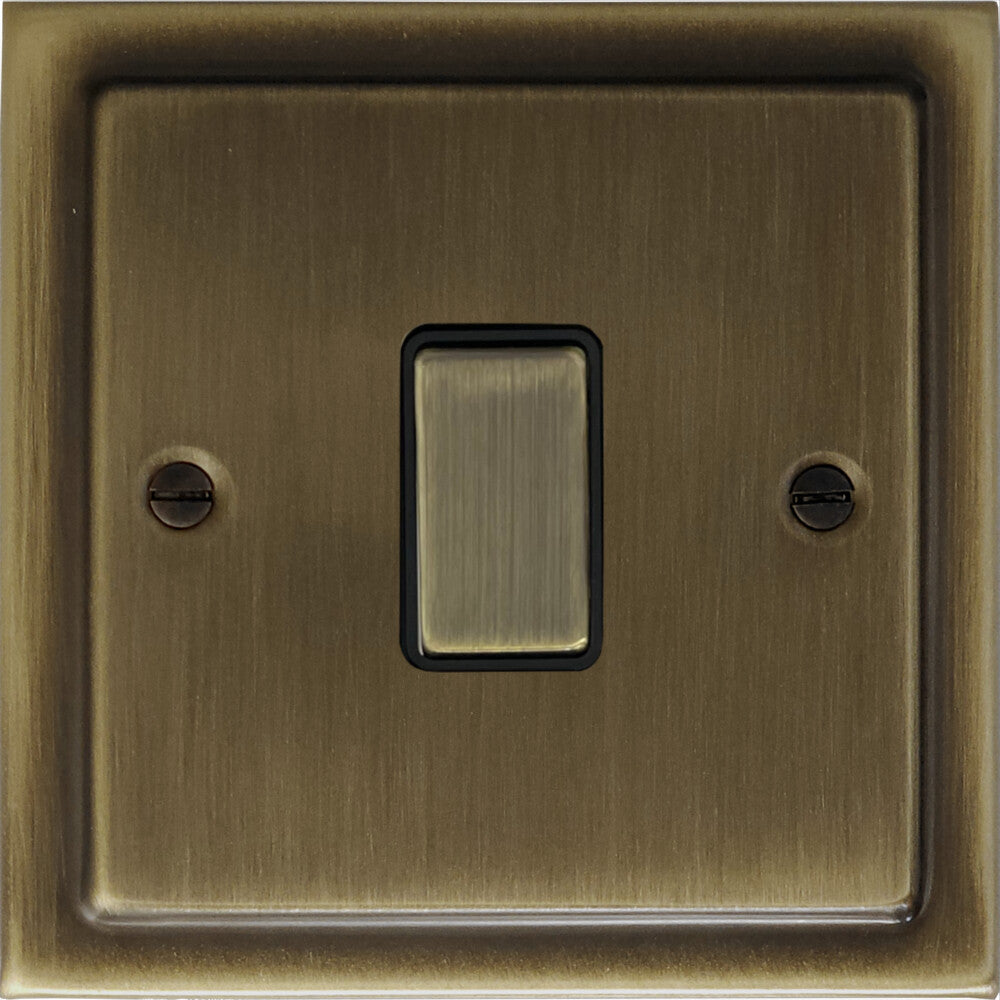 Victorian Antique Brass 1 Gang Switch (Brass Switch)
