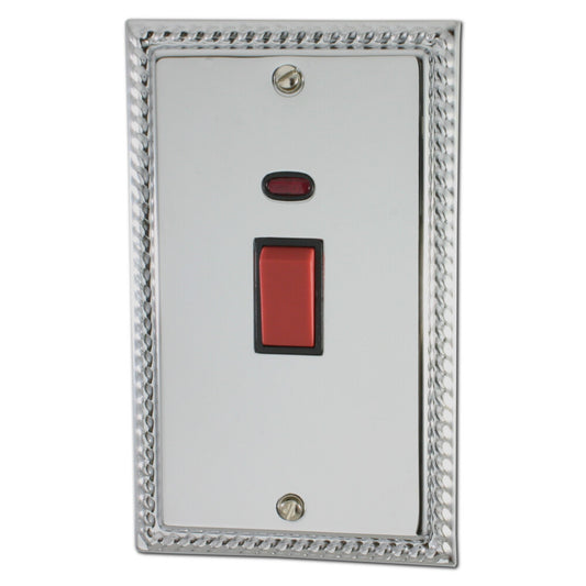Georgian Polished Chrome 45A Dp Switch + Neon Large