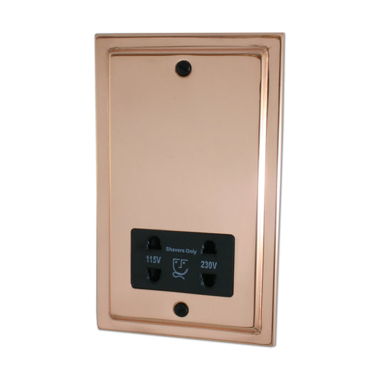 Victorian Polished Copper Shaver Socket