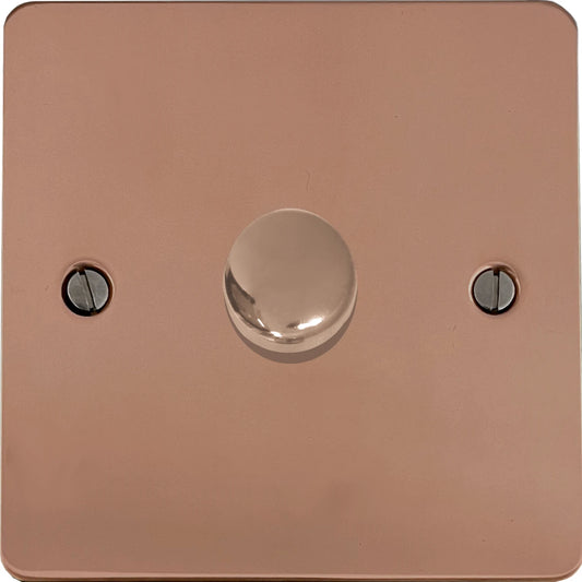 Flat Bright Copper 1 Gang LED Dimmer