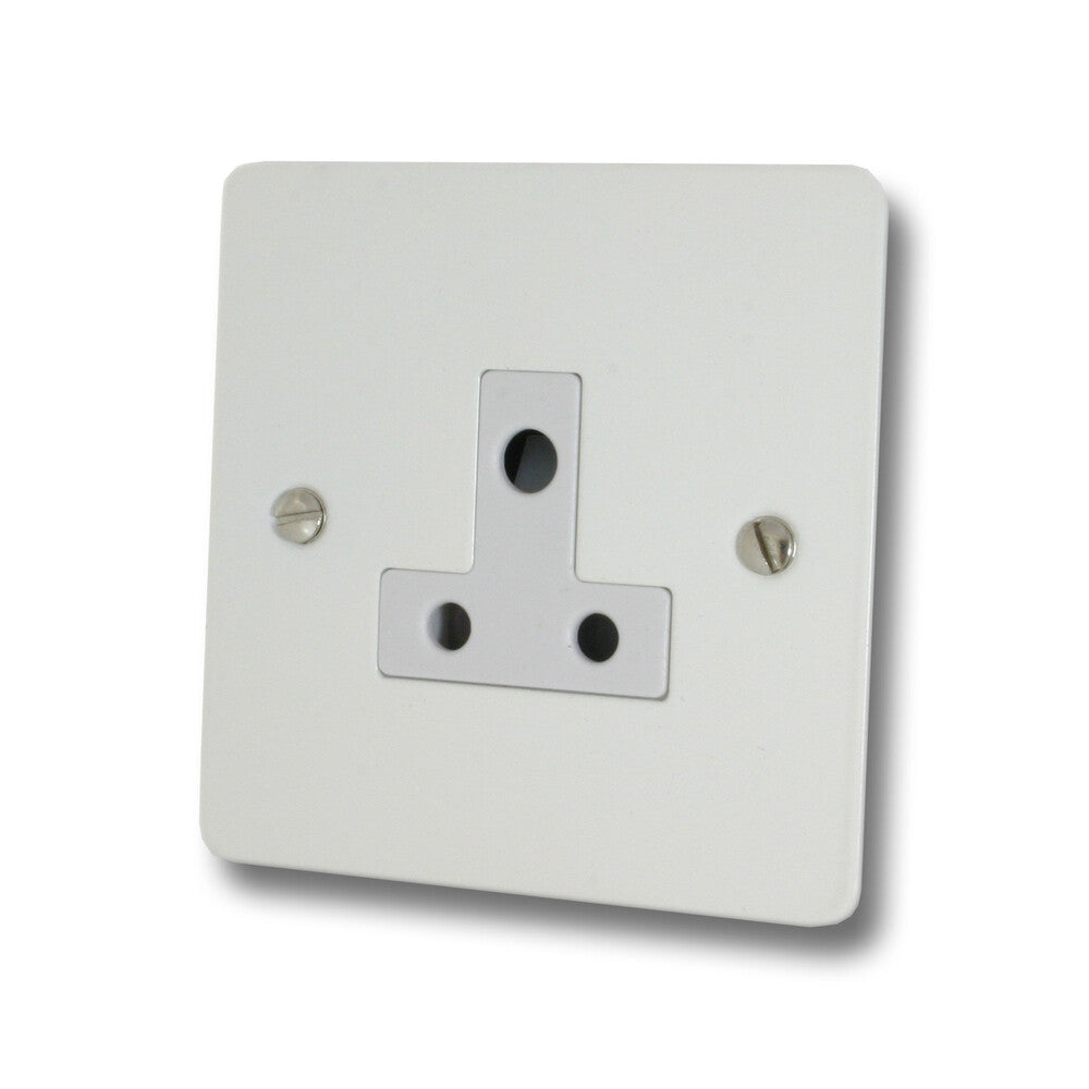 Flat White 5 Amp Socket