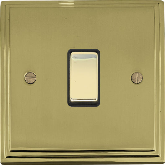 Victorian Polished Brass 1 Gang 2 Way Switch