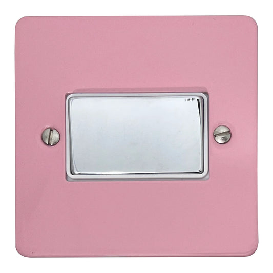 Flat Gloss Pink Fan Isolator (Polished Chrome Switch/White Insert)