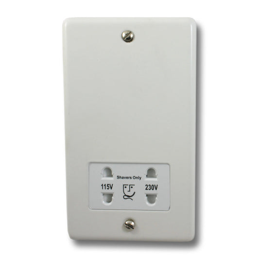 Contour Flat White Shaver Socket
