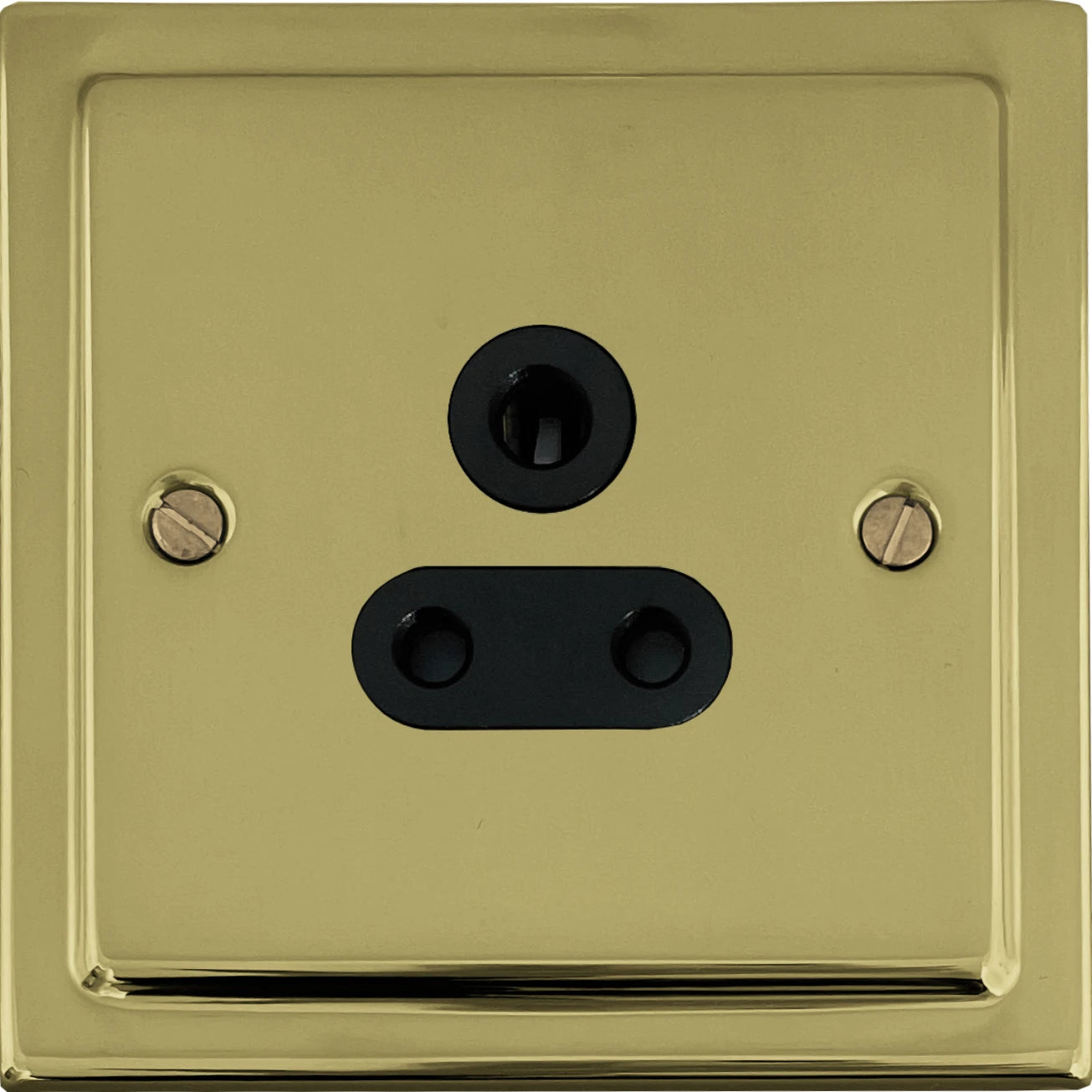Victorian Polished Brass 5 Amp Socket