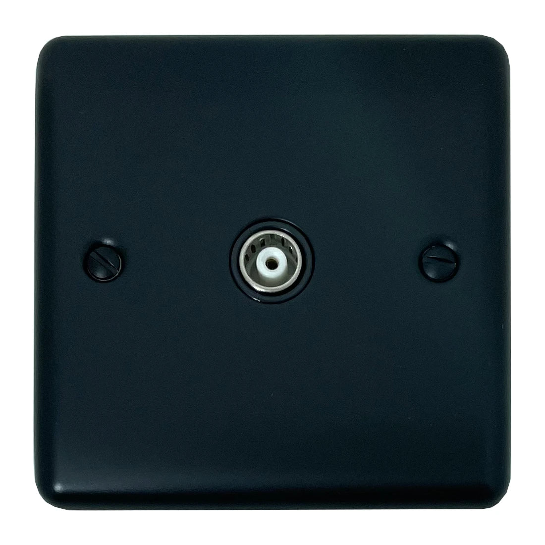 Basics Matt Black 1 Gang TV Point