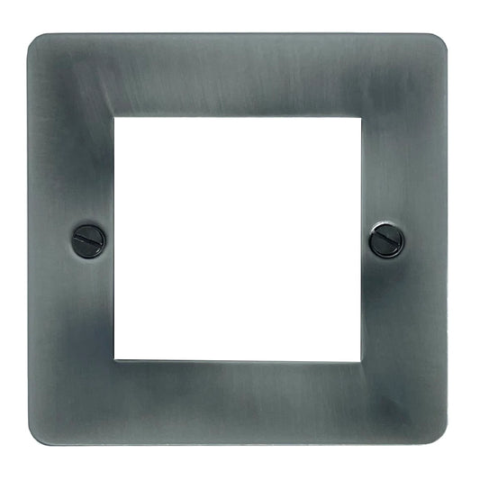 Flat Slate Effect 2 Gang Mod Plate & Frame