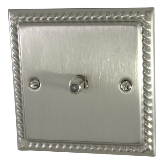 Georgian Satin Nickel 1 Gang Satellite Point