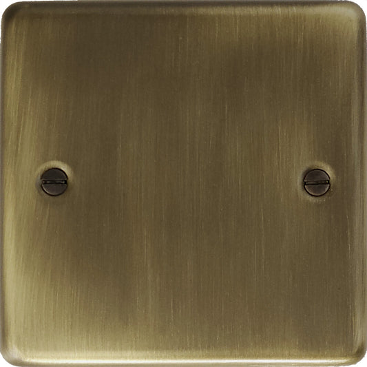 Contour Antique Brass 1 Gang Blank