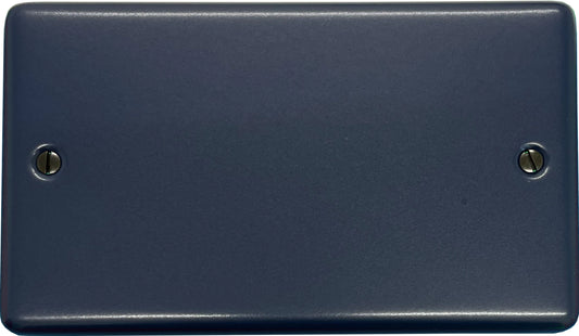 Contour Blue 2 Gang Blank Plate