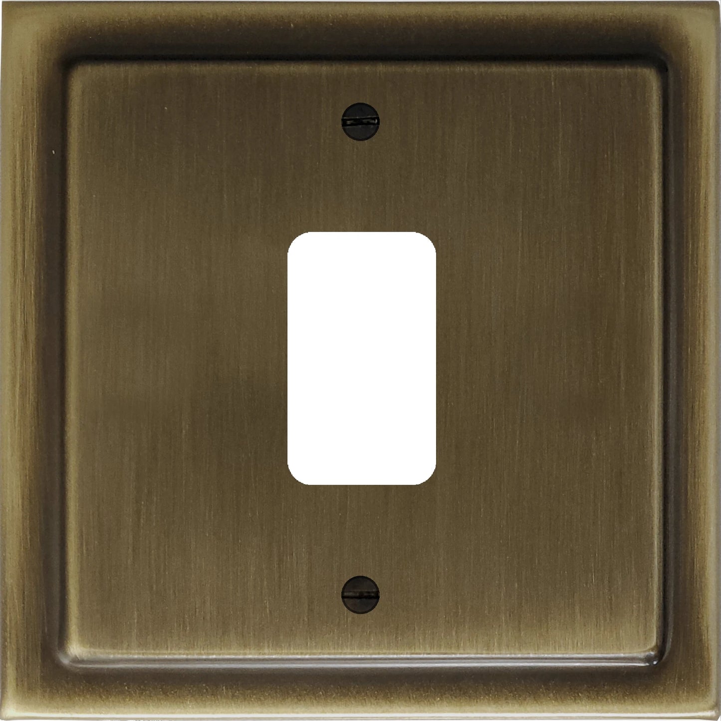Victorian Antique Brass 1 Gang Grid Plate