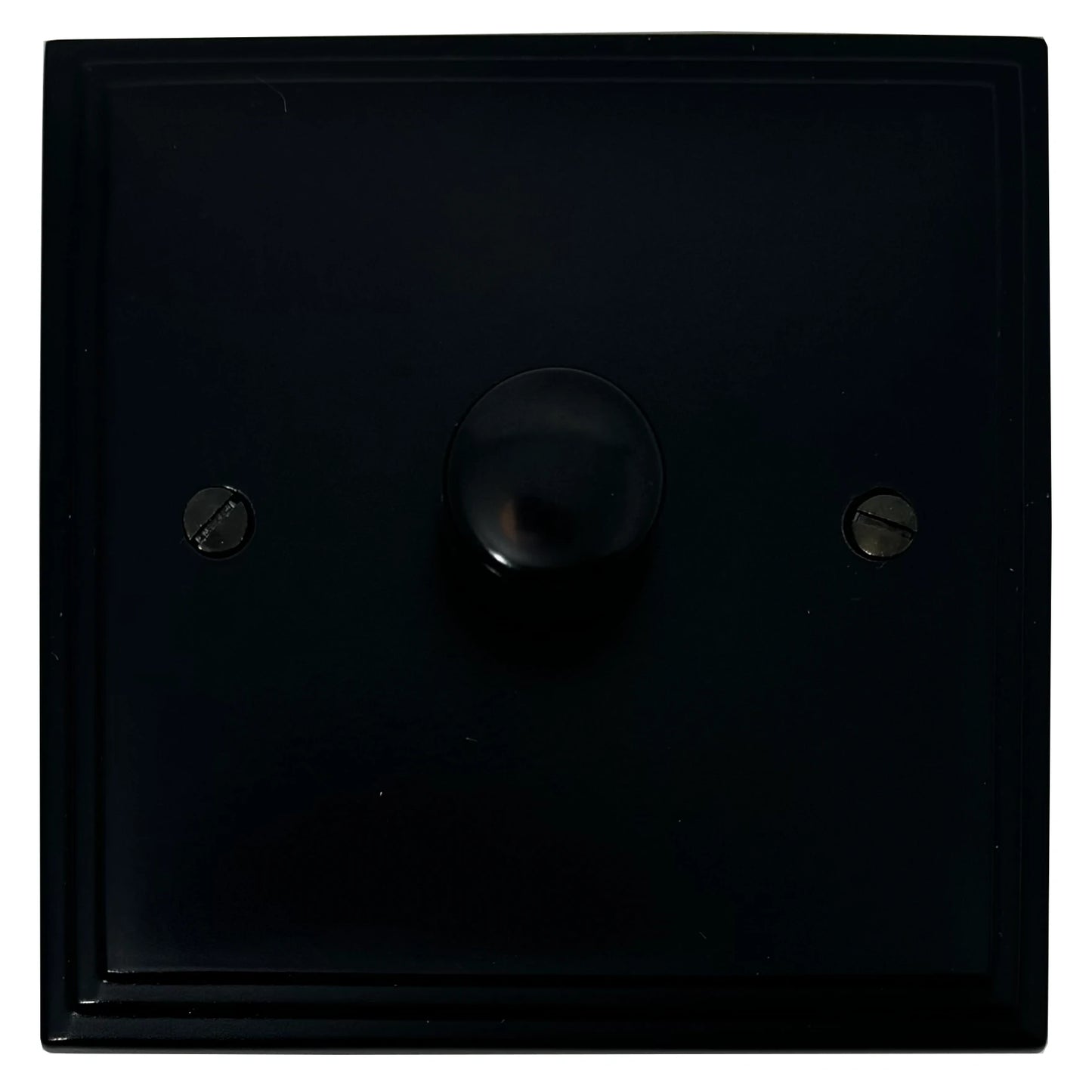 Victorian Flat Black 1 Gang LED Dimmer