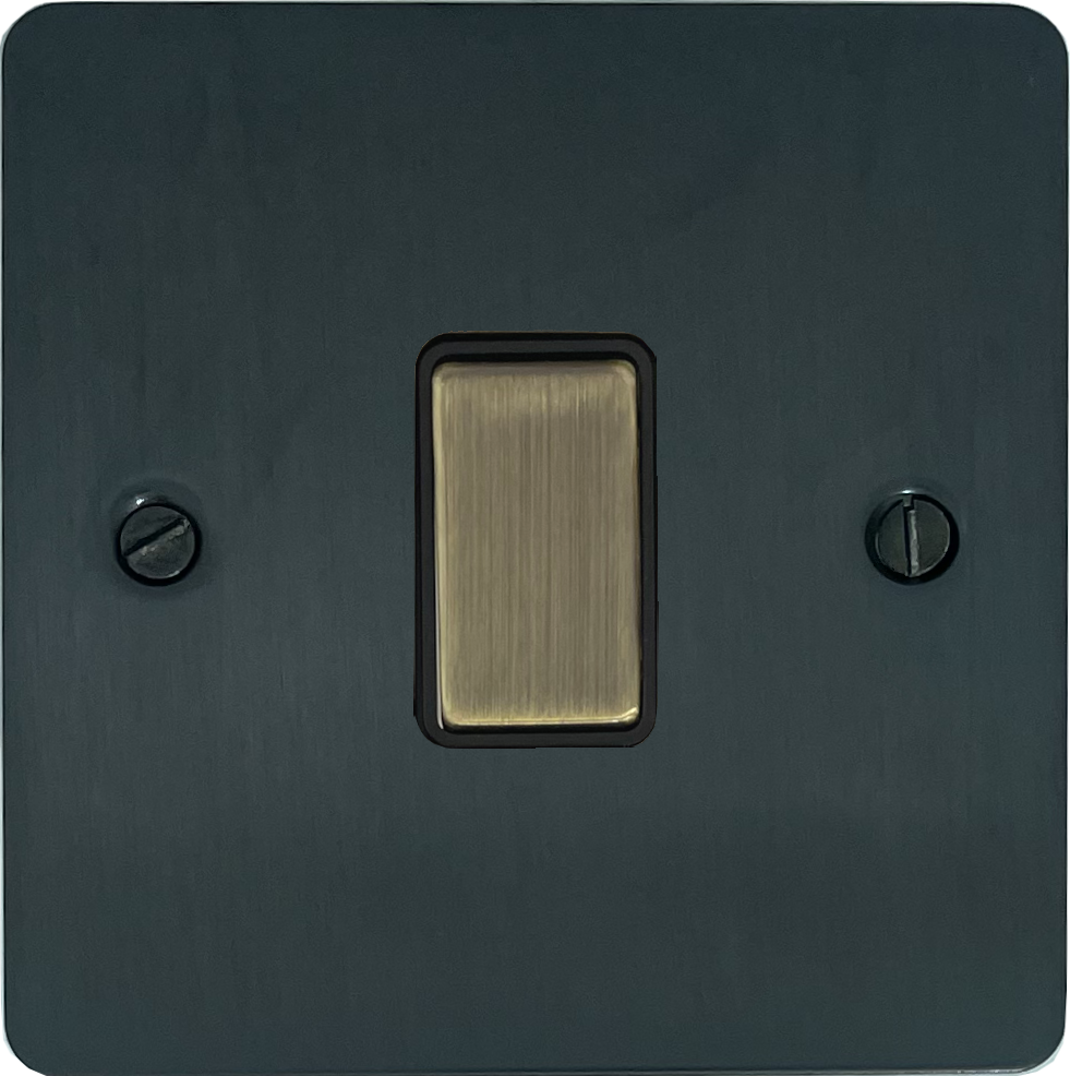 Flat Black Bronze 1 Gang 2 Way Switch