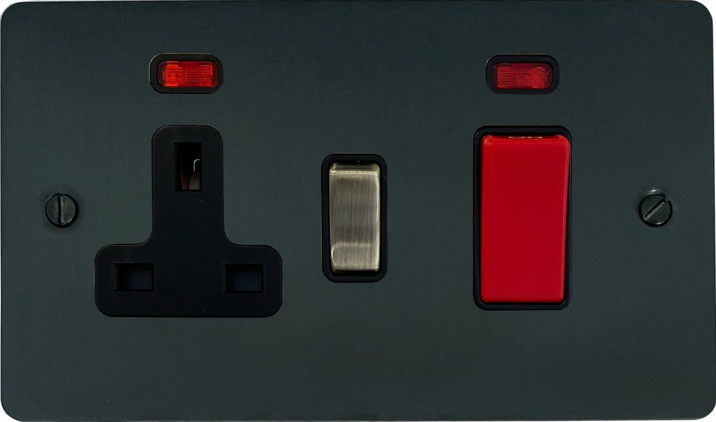 Flat Black Bronze Cooker Socket