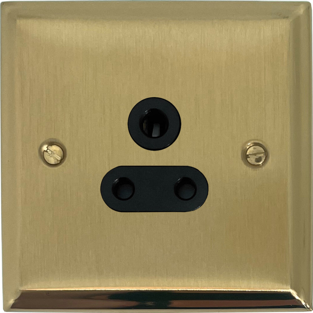 Deco Satin Brass 5 Amp Socket