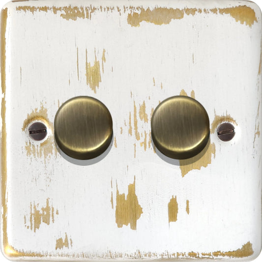 Contour Dover Bronze 2 Gang 120W LED Dimmer