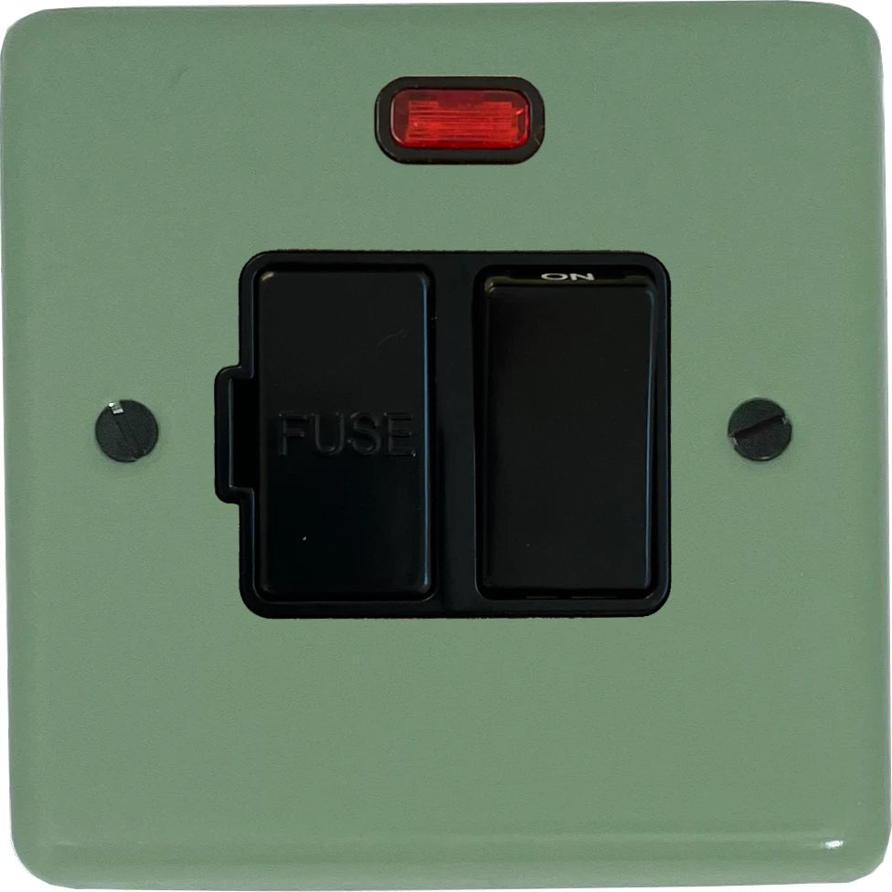 Classic Sage Green Switched Fuse Spur with Neon (Black Switch)