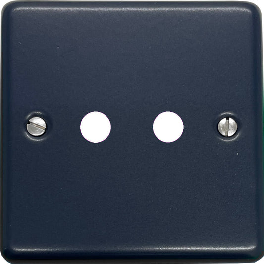 Contour Blue 2 Gang Grid Toggle Plate (Plate Only)