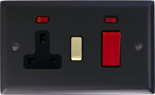 Spectrum Flat Black  Cooker Socket