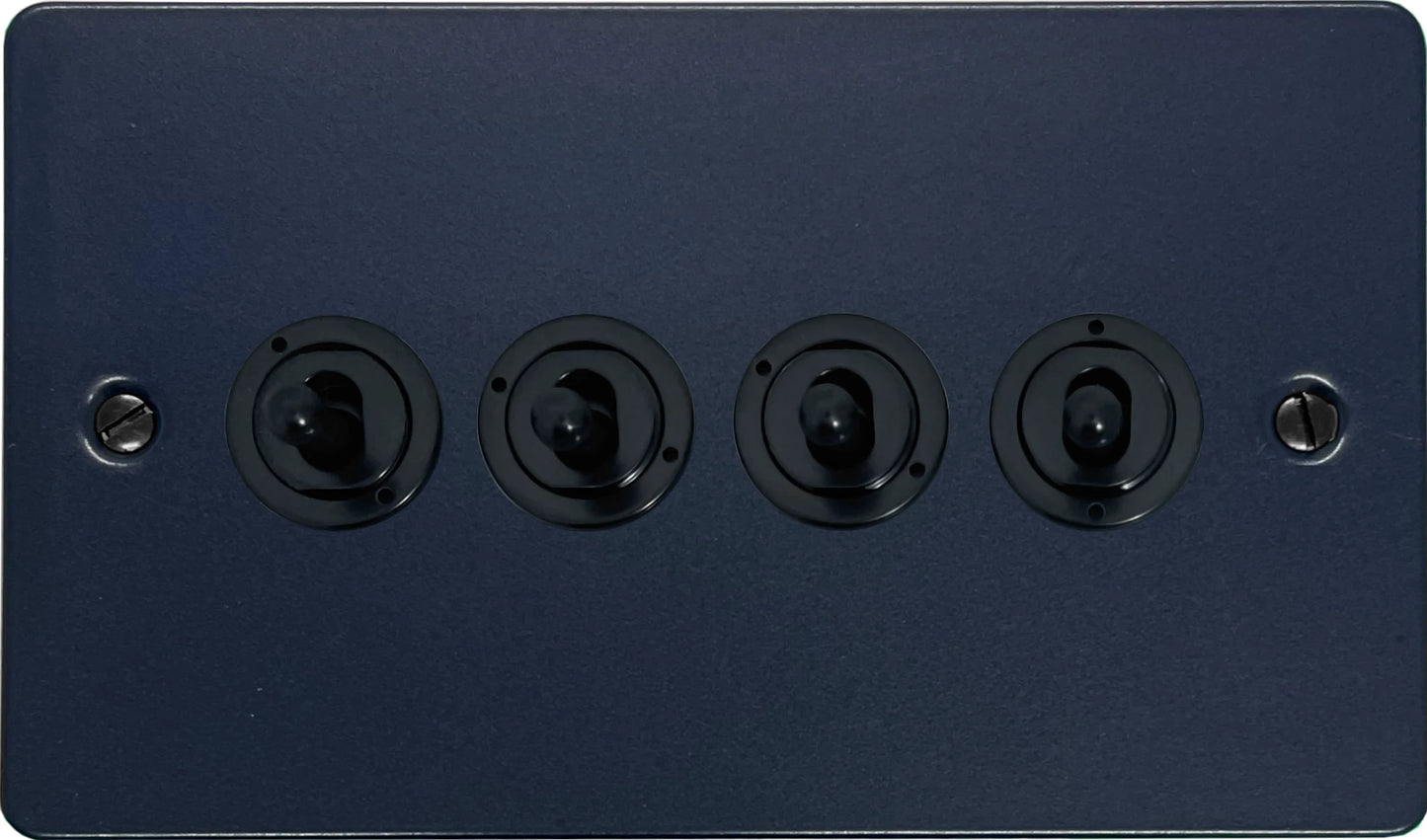 Flat Blue 4 Gang Toggle (Flat Black Toggle)