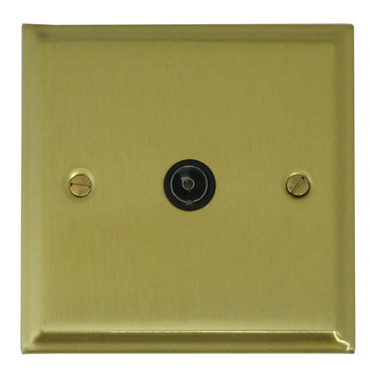 Deco Satin Brass 1 Gang Coax Point
