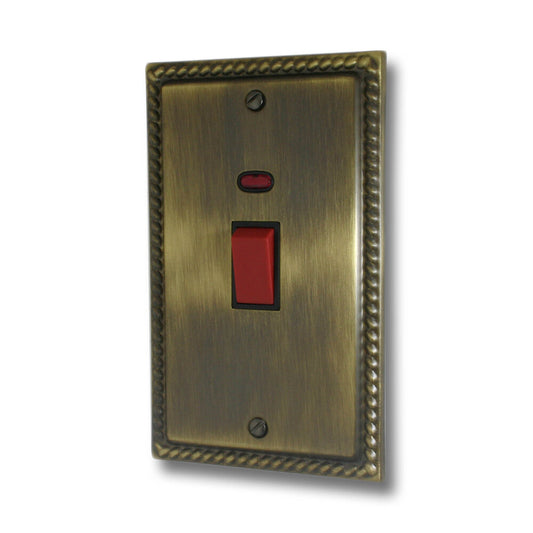 Georgian Antique Brass 45 Amp Dp Switch