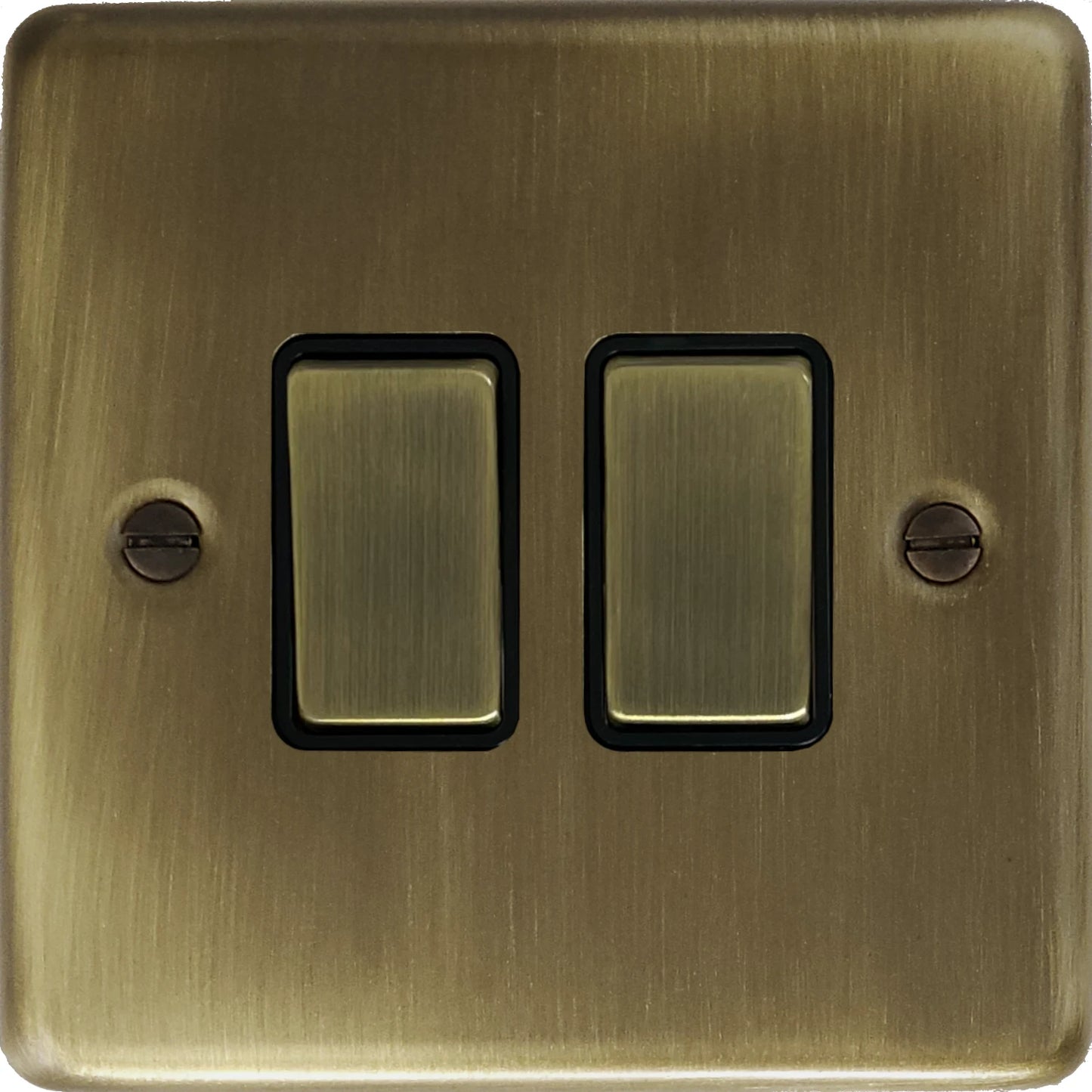 Contour Antique Brass 2 Gang Switch (Brass Switches)