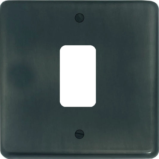 Contour Slate Effect 1 Gang Grid Plate