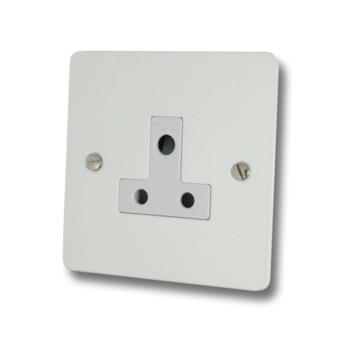 Flat White 5 Amp Socket