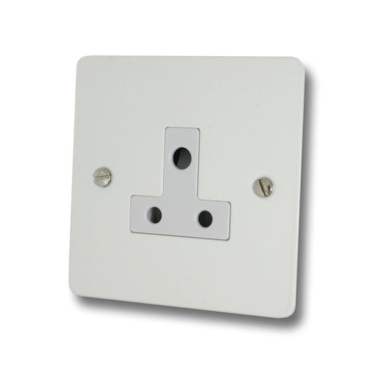 Flat White 5 Amp Socket