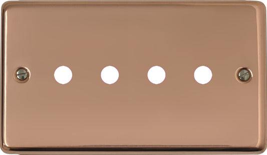 Contour Bright Copper 4 Gang Grid Toggle Plate