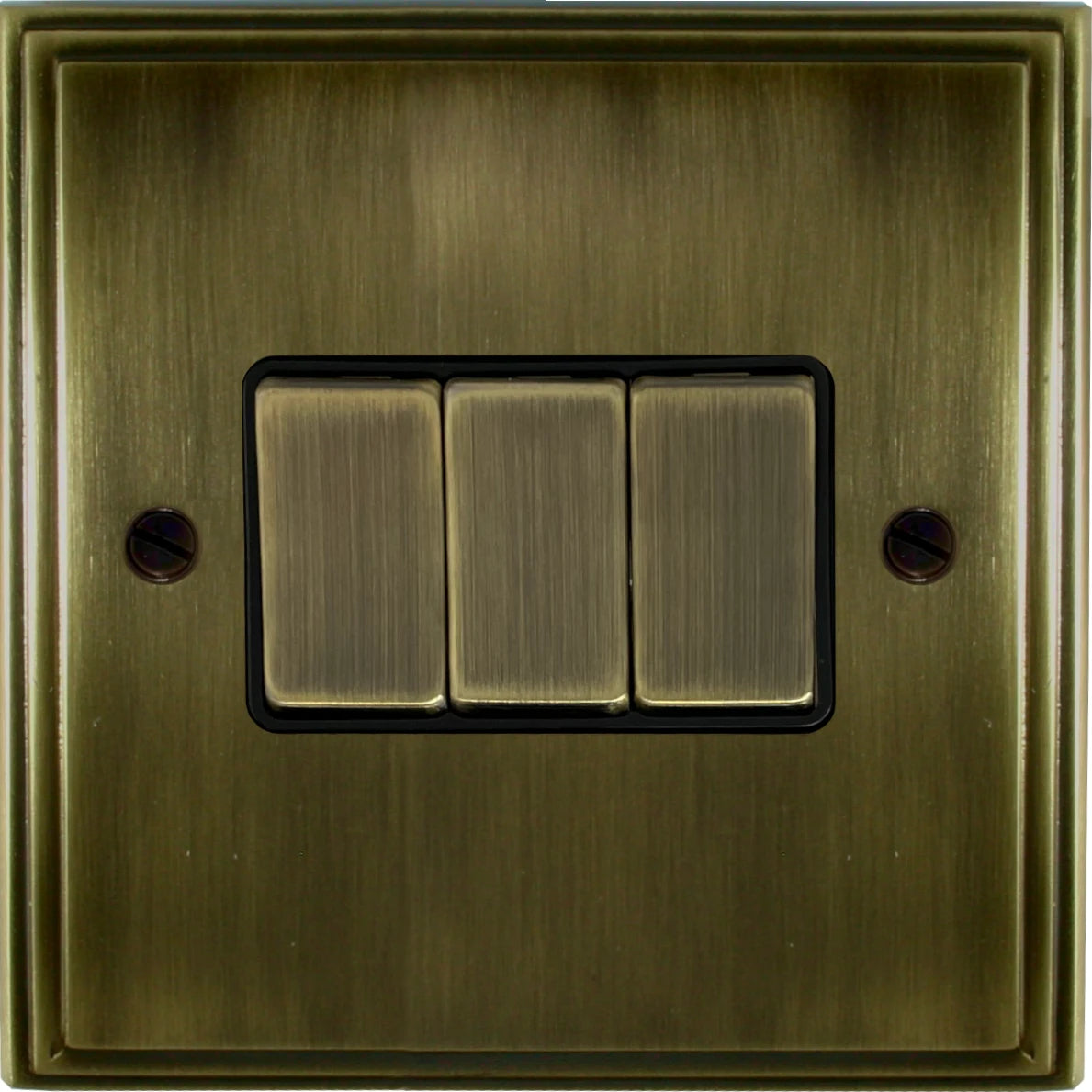 Victorian Antique Brass 3 Gang Switch (Brass Switches)