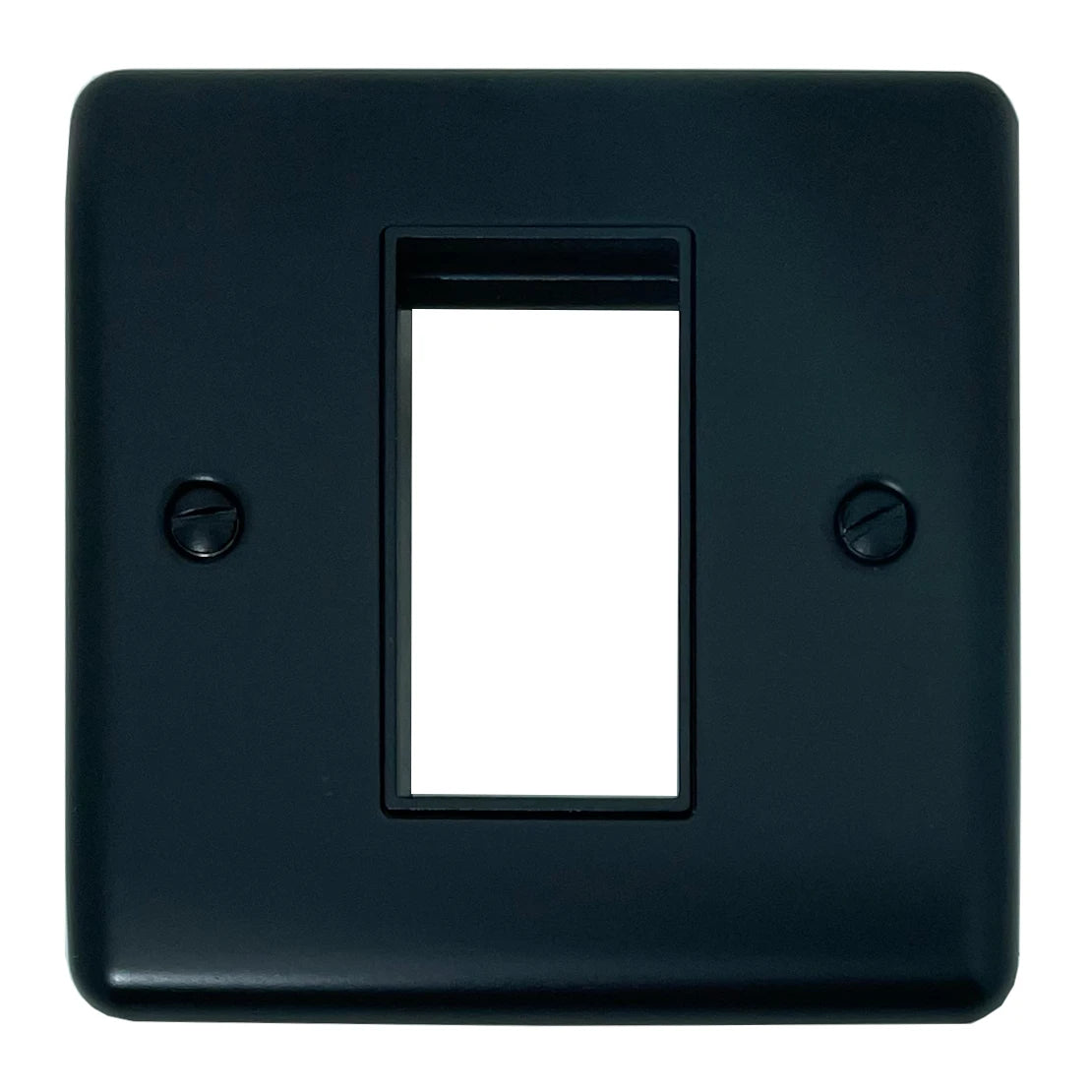 Basics Matt Black 1 Gang 1 Module Data Plate