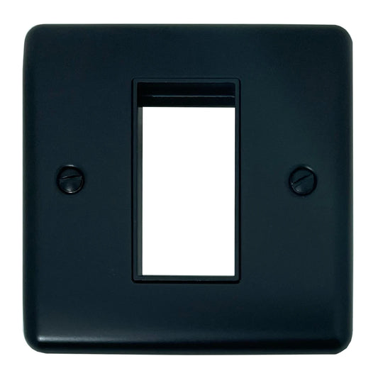 Basics Matt Black 1 Gang 1 Module Data Plate