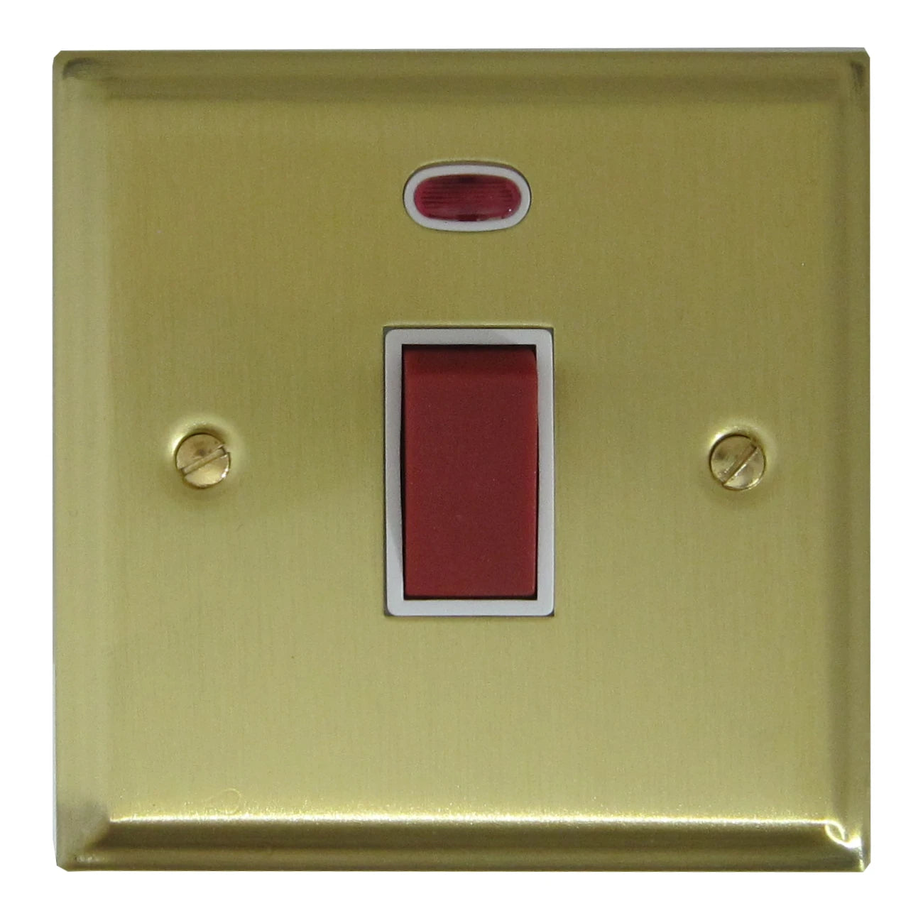Deco Satin Brass 45Amp Dp Switch & Neon