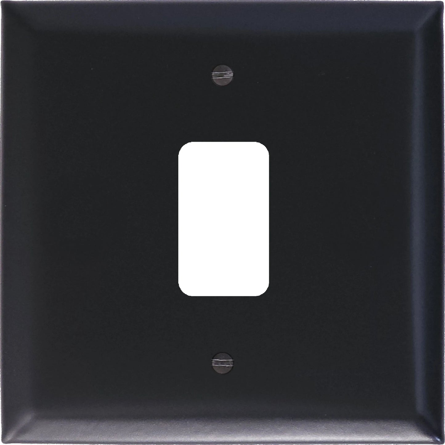 Spectrum Flat Black  1 Gang Grid Plate