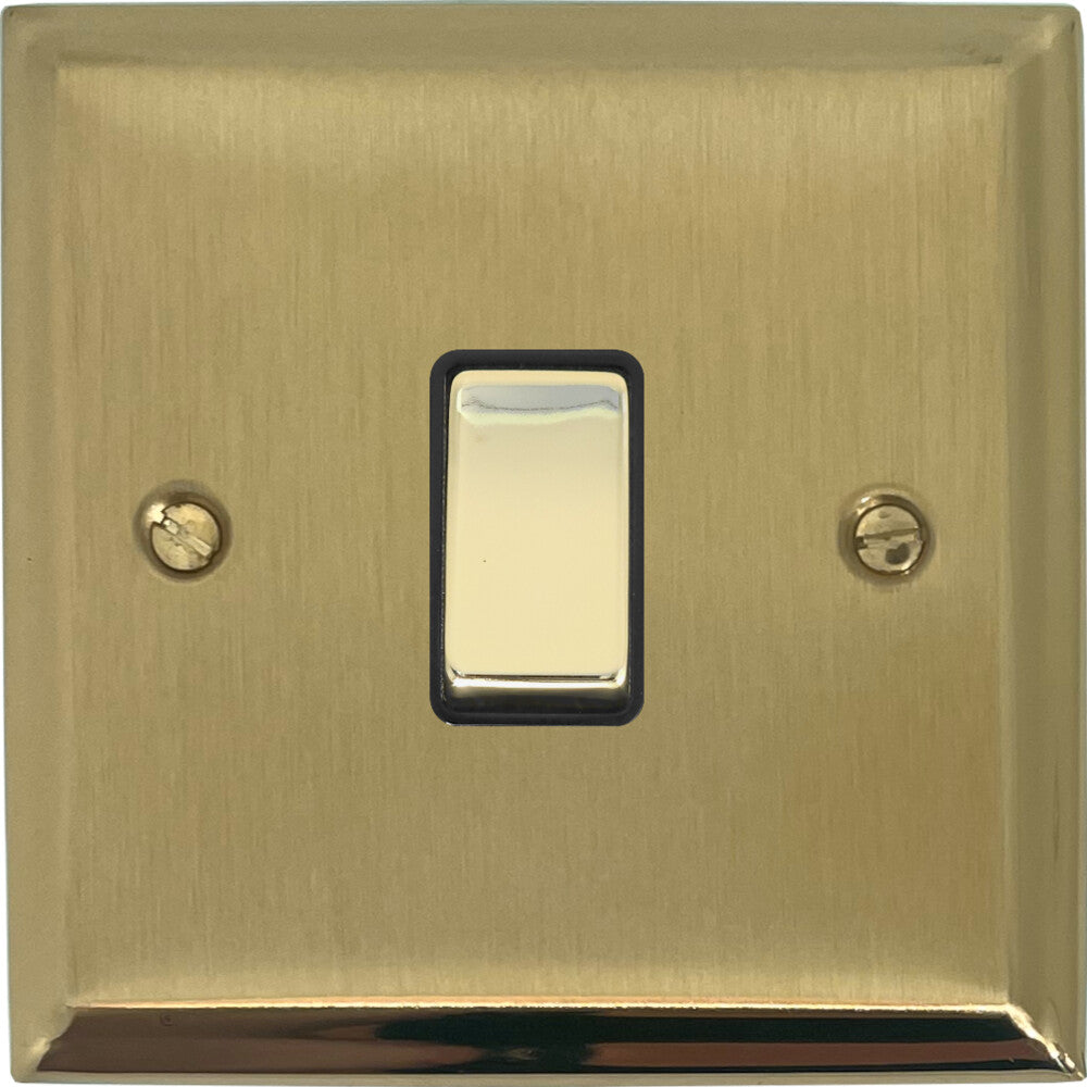 Deco Satin Brass 1 Gang Switch