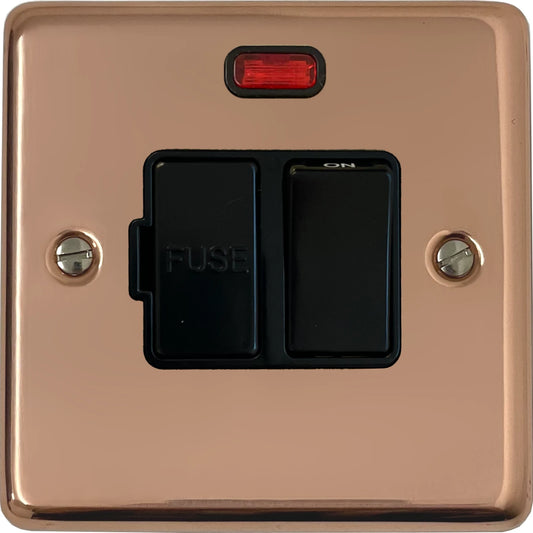 Contour Bright Copper Switched Fuse Spur with Neon (Black Switch)